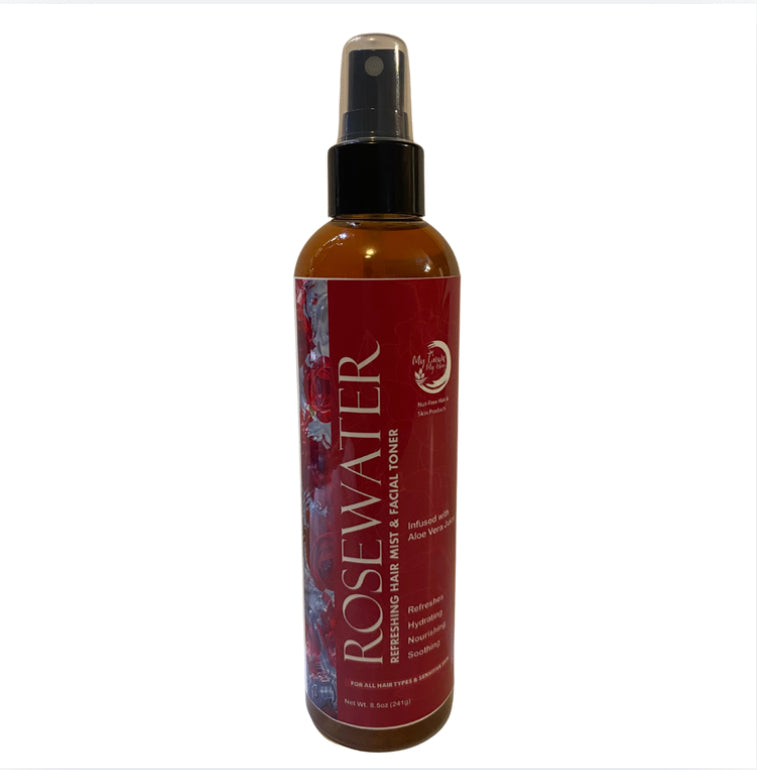 Rosewater Refreshing Hair Mist & Facial Toner